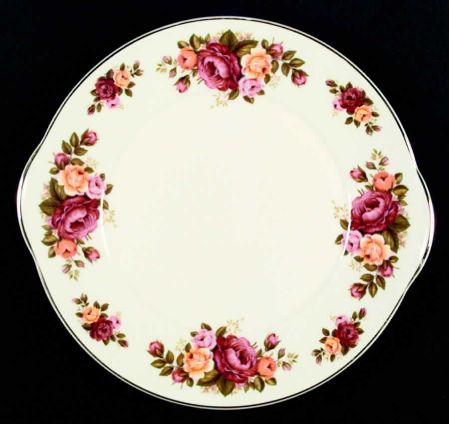 RNG1 Handled Cake Plate by Rose of England-1