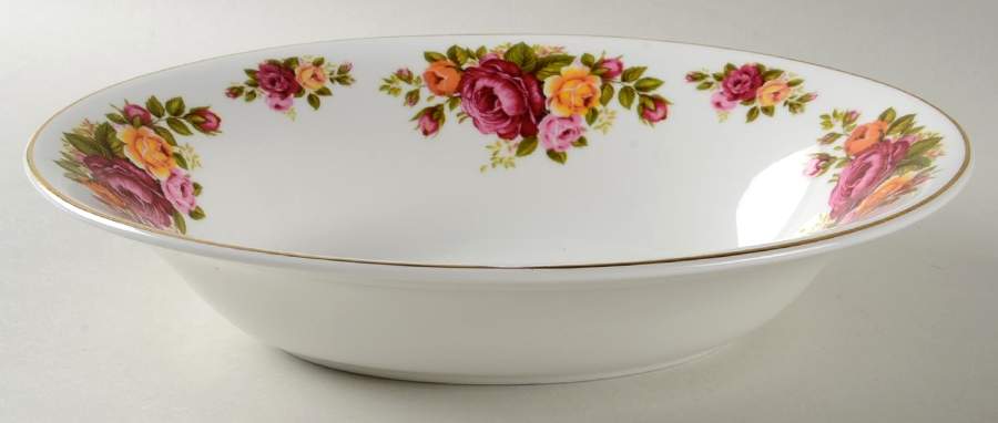 RNG1 10" Oval Vegetable Bowl by Rose of England-1