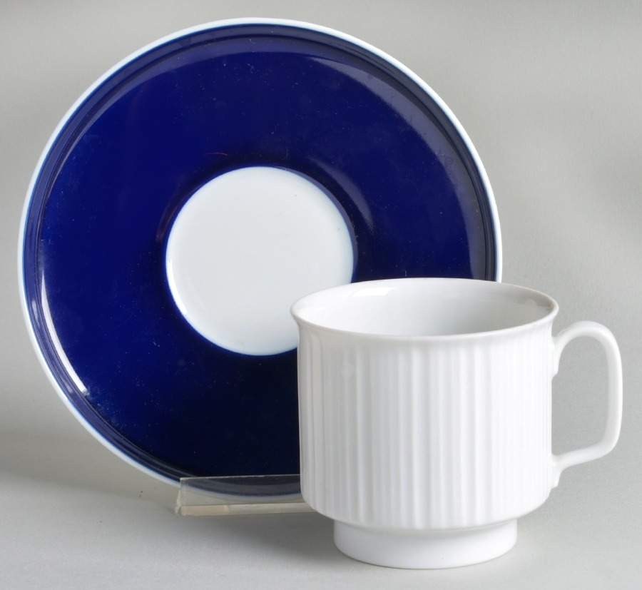 Secunda Cobalt Footed Cup & Saucer Set by Rosenthal - Continental-1
