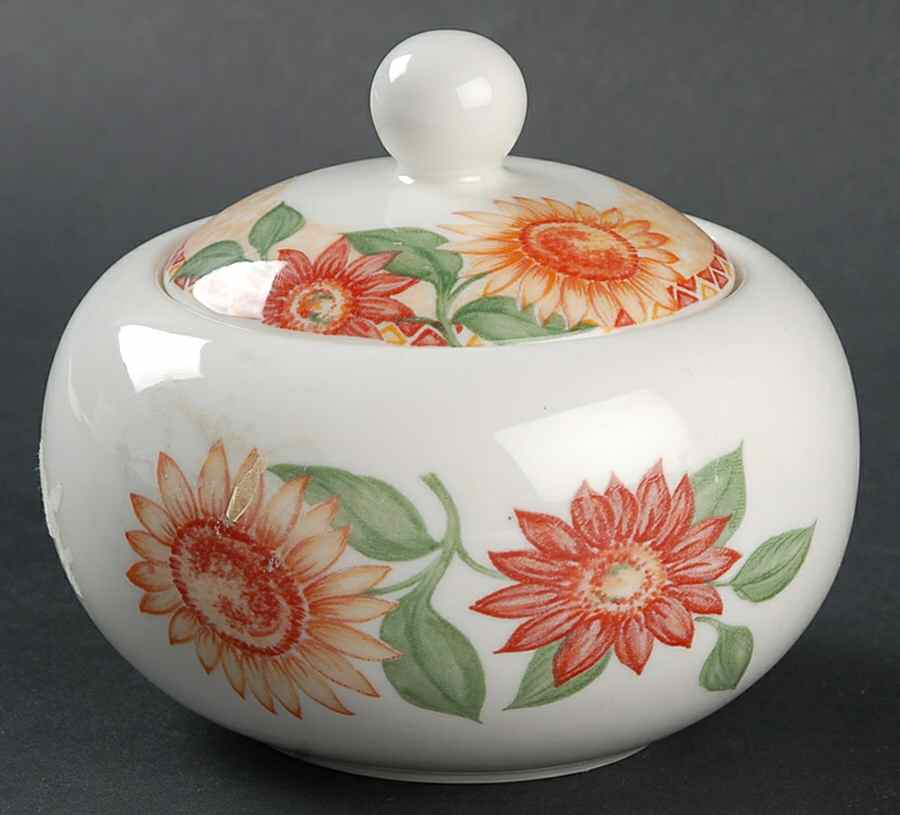 Sunburst Sugar Bowl & Lid by Royal Doulton-1