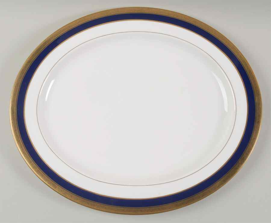 Davenham Cobalt 15" Oval Serving Platter by Royal Worcester-1