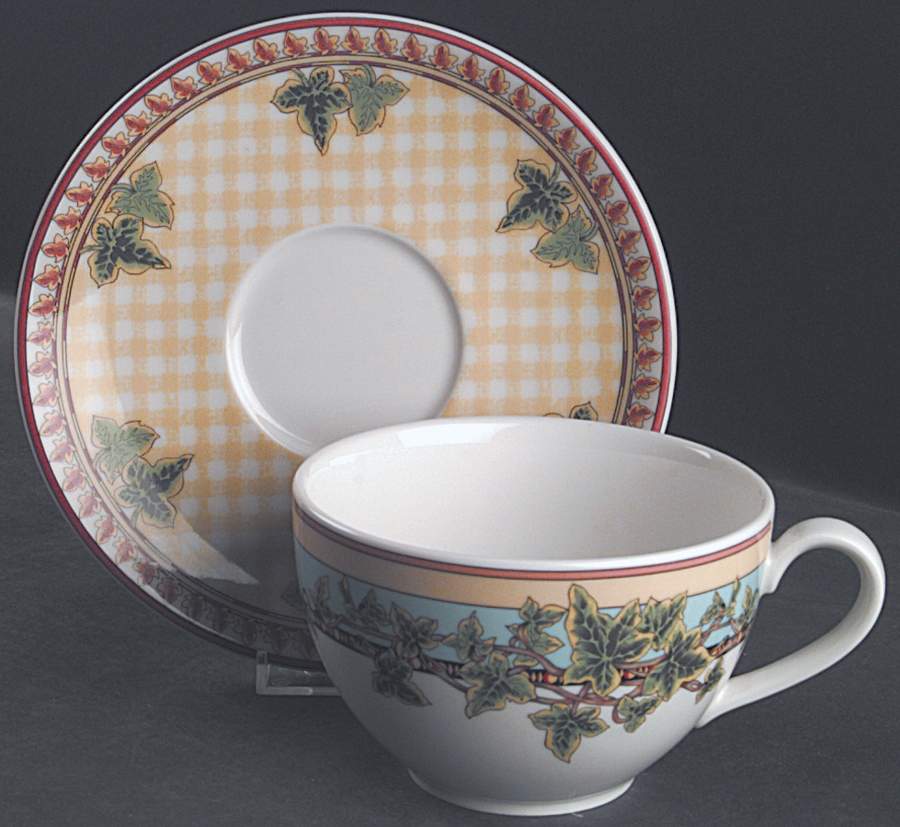 Ivy Leaves Passion Jumbo Cup & Saucer Set  (R IVLP) by Rosenthal - Continental-1