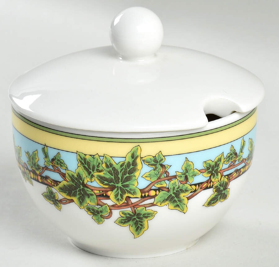 Ivy Leaves Passion Sugar Bowl & Lid by Rosenthal - Continental-1