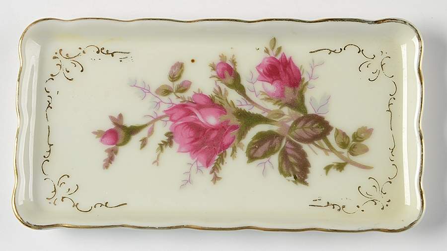 Moss Rose Tray for Mini Creamer & Open Sugar by Royal Sealy-1