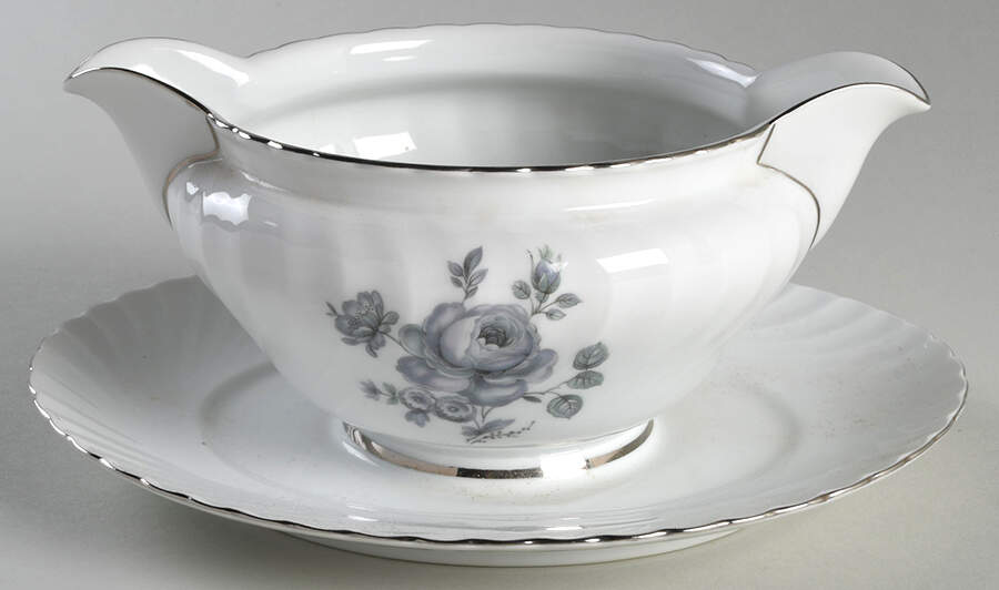 ROT153 Gravy Boat with Attached Underplate by Royal Tettau-1