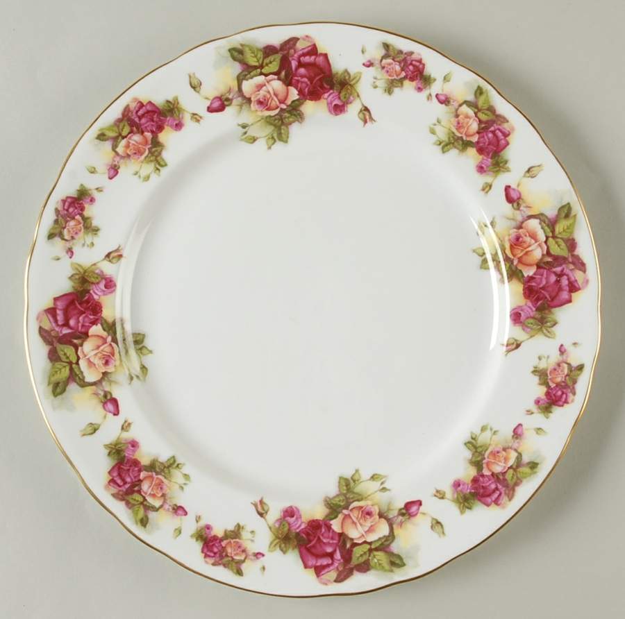 Golden Rose (Brushed Gold) Dinner Plate by Royal Chelsea-1