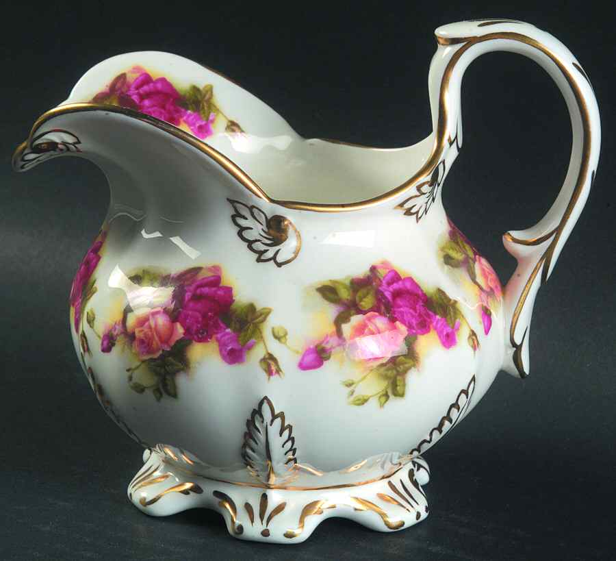 Golden Rose (Brushed Gold) Creamer by Royal Chelsea-1