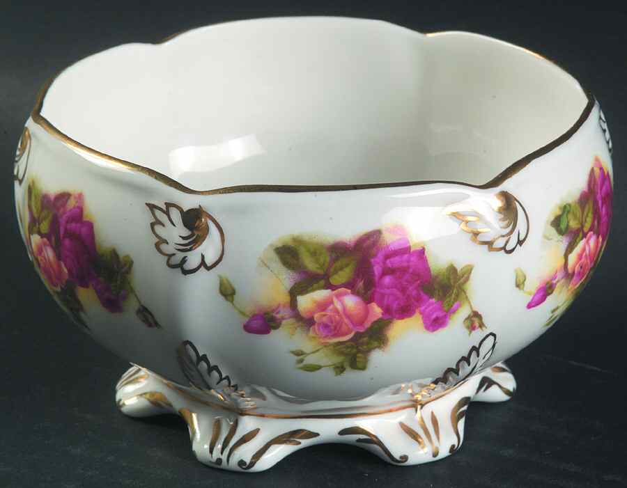 Golden Rose (Brushed Gold) Open Sugar Bowl by Royal Chelsea-1