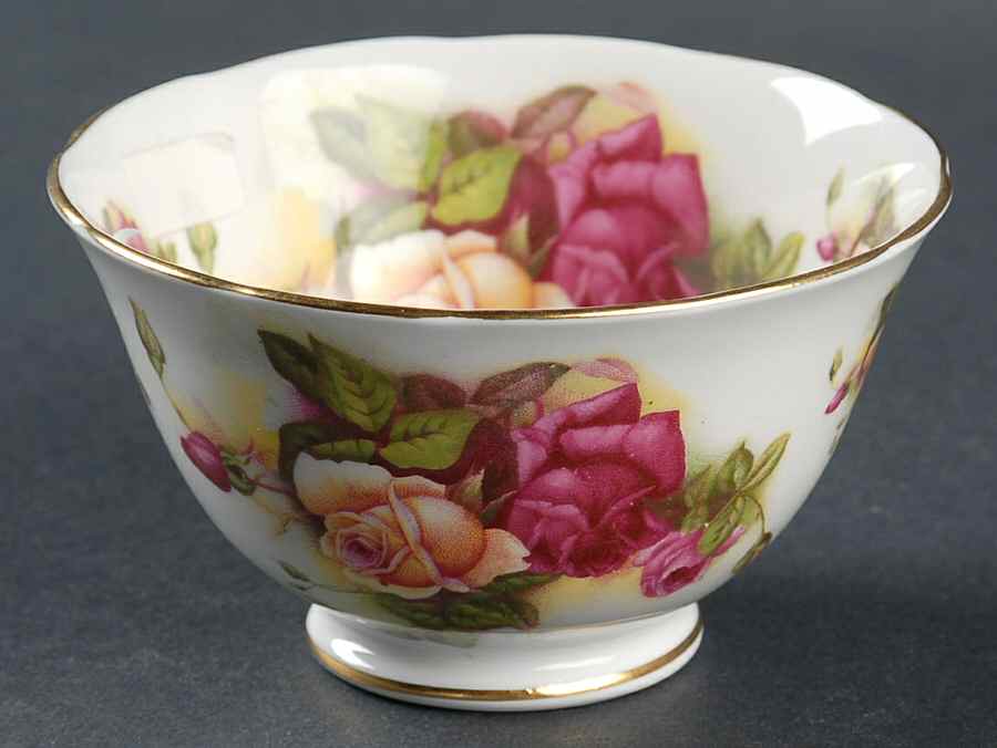 Golden Rose (Brushed Gold) Mini Open Sugar Bowl by Royal Chelsea-1