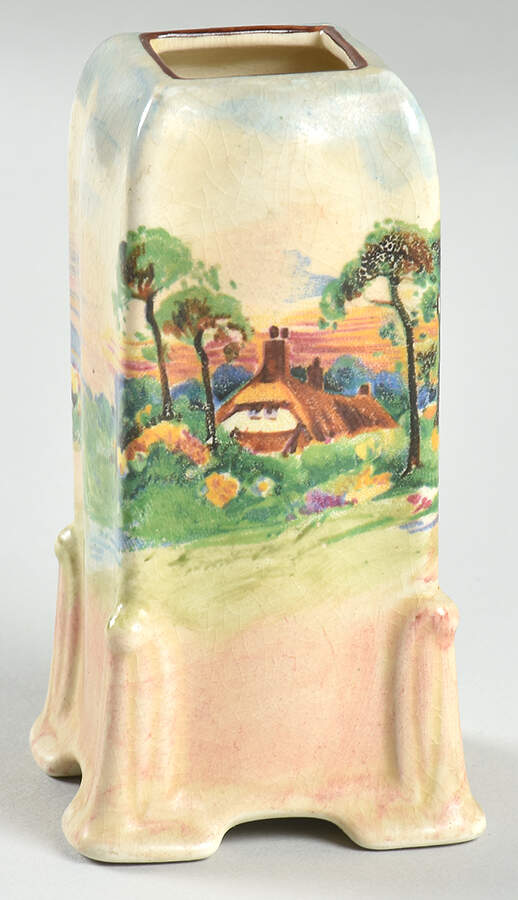 Summer In England 3" Square Bud Vase by Royal Doulton-1