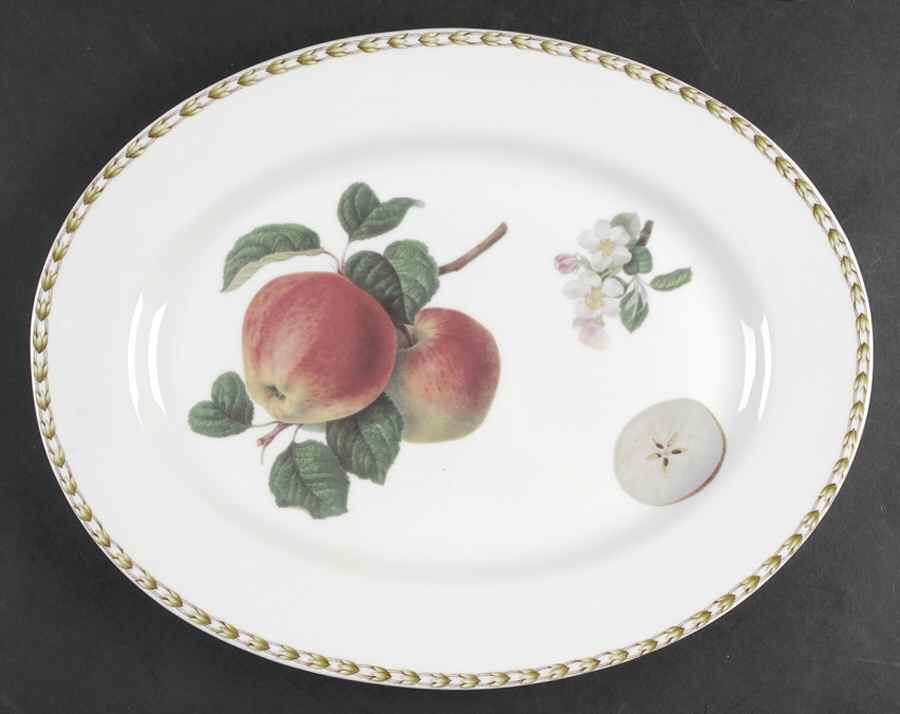 Hooker's Fruit (Bone, Not Made in England) 14" Oval Serving Platter by Rosina-Queens-1