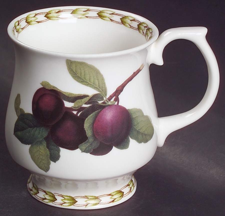 Hooker's Fruit (Bone, Not Made in England) Footed Mug by Rosina-Queens-1