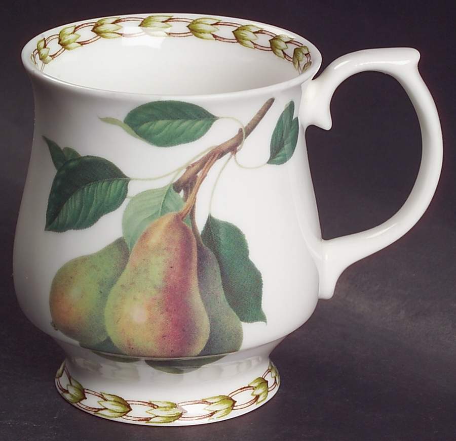 Hooker's Fruit (Bone, Not Made in England) Footed Mug by Rosina-Queens-1