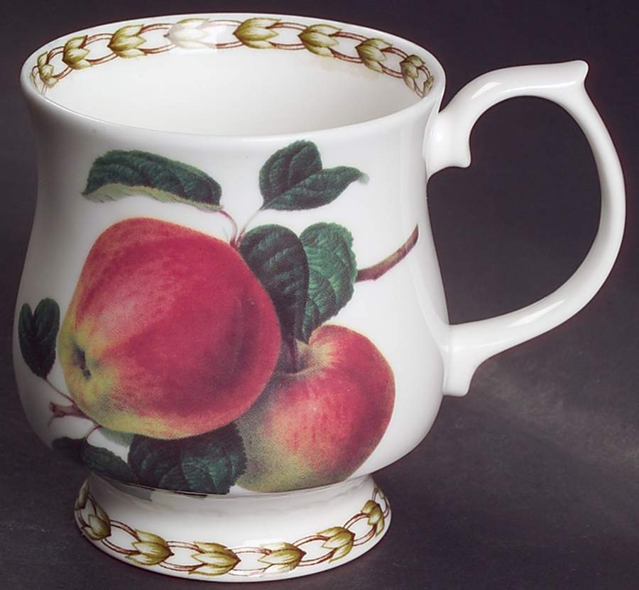 Hooker's Fruit (Bone, Not Made in England) Footed Mug by Rosina-Queens-1