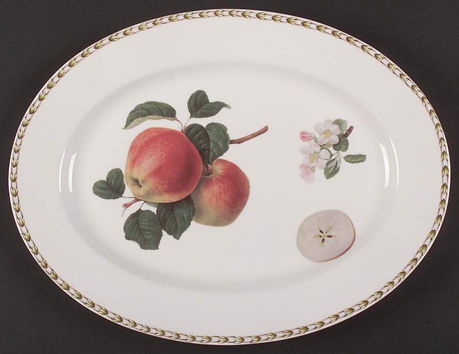 Hooker's Fruit (Bone, Not Made in England) 14" Oval Serving Platter by Rosina-Queens-1