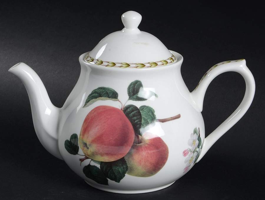 Hooker's Fruit (Bone, Not Made in England) Teapot & Lid by Rosina-Queens-1