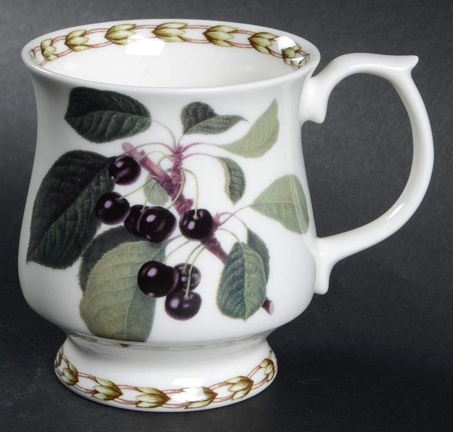 Hooker's Fruit (Bone, Not Made in England) Footed Mug by Rosina-Queens-1