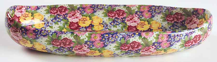 Julia (Earthenware, Circa 1995) Canoe Shape Tray by Royal Winton-1