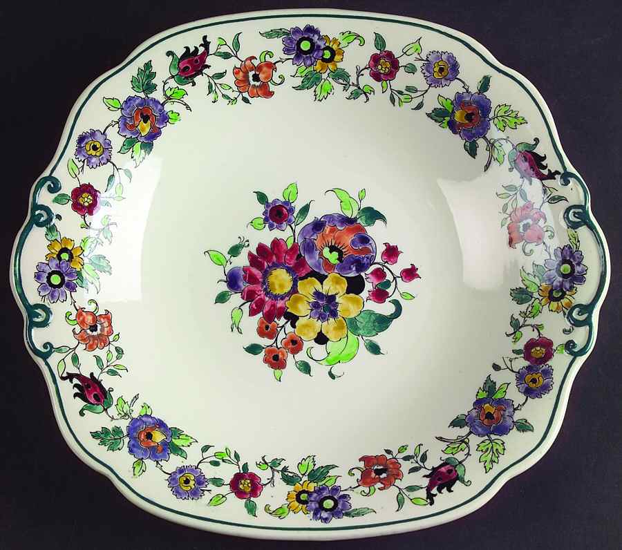 6154 Square Handled Cake Plate by Royal Cauldon-1