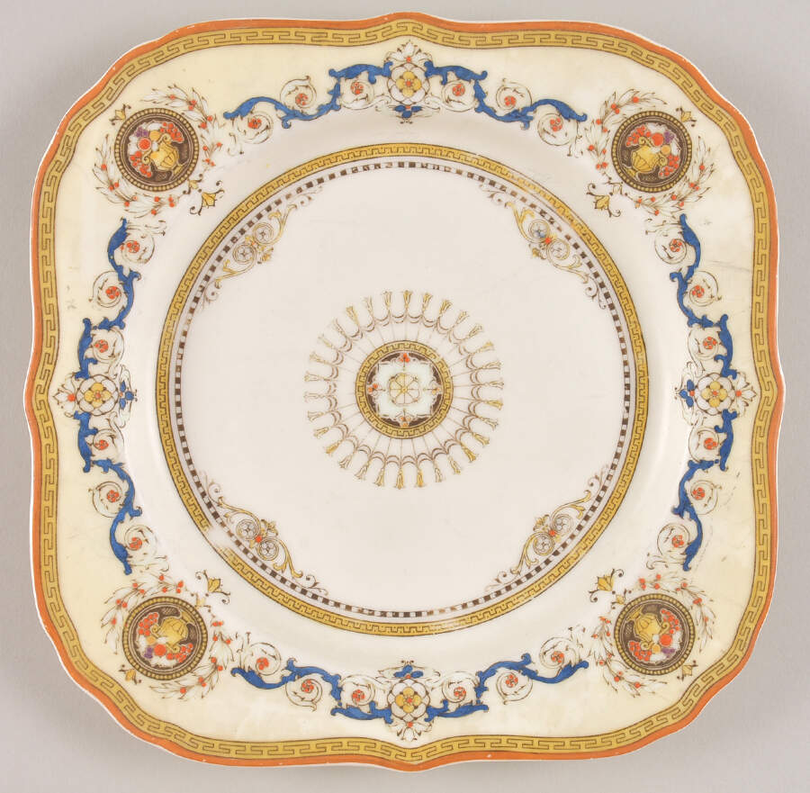 Empire Mustard Square Salad Plate by Royal Worcester-1