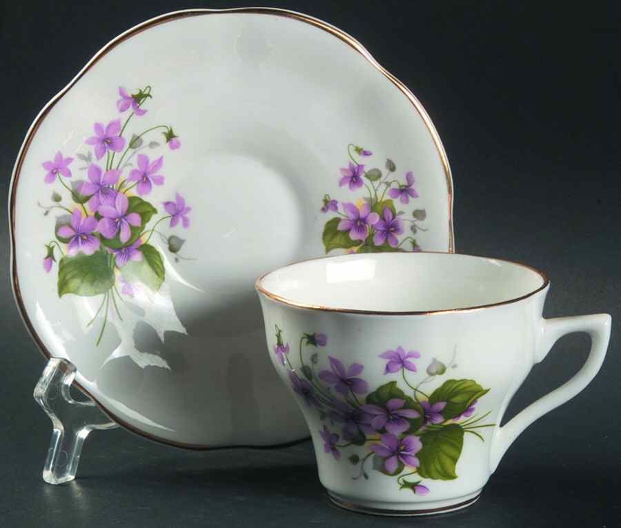 RIA22 Flat Cup & Saucer Set by Rosina-Queens-1