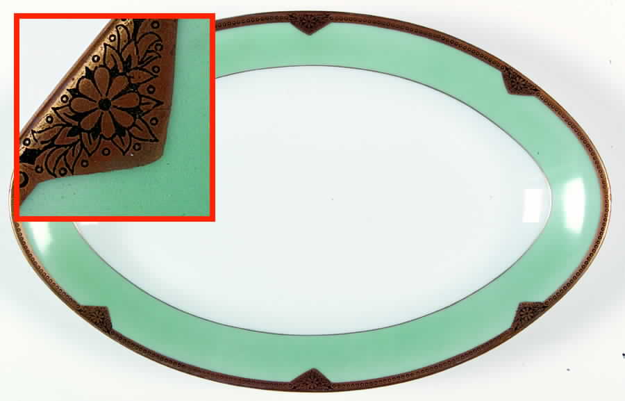 Greenacre 14" Oval Serving Platter by Royal Schwarzburg-1