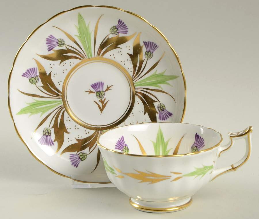 333A Footed Cup & Saucer Set by Royal Chelsea-1