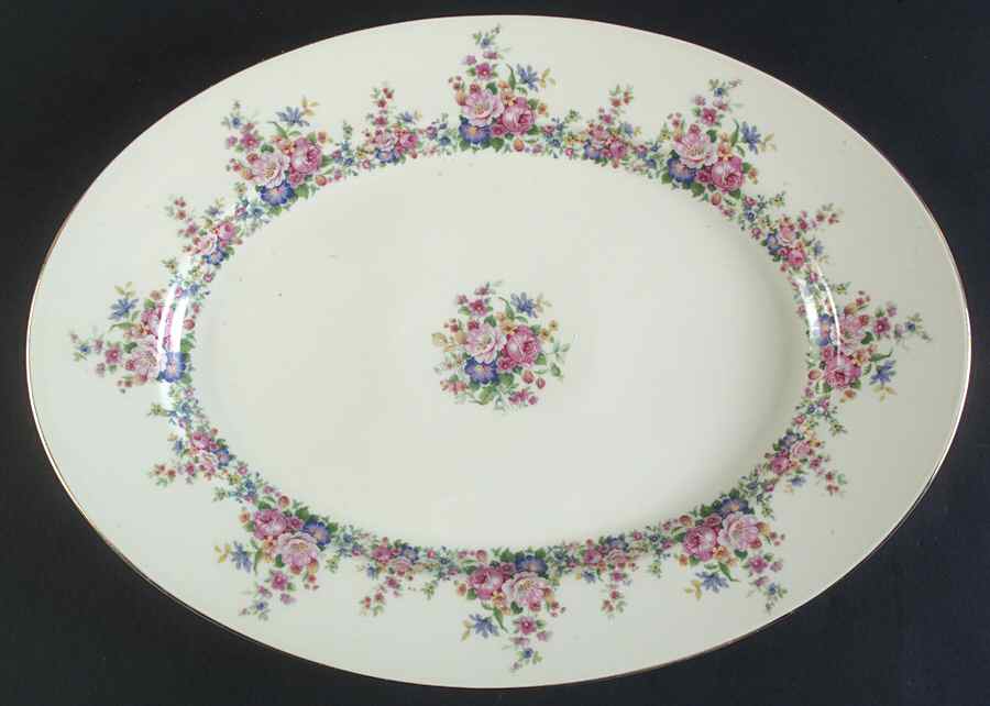Roi66 15" Oval Serving Platter by Royal Ivory (Czech, Germany)-1