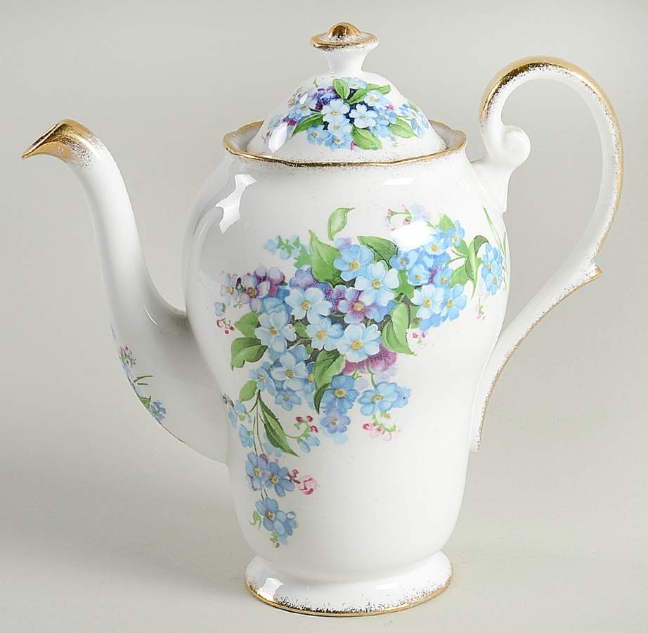 Forget Me Not Mini Coffee Pot & Lid by Royal Standard-1