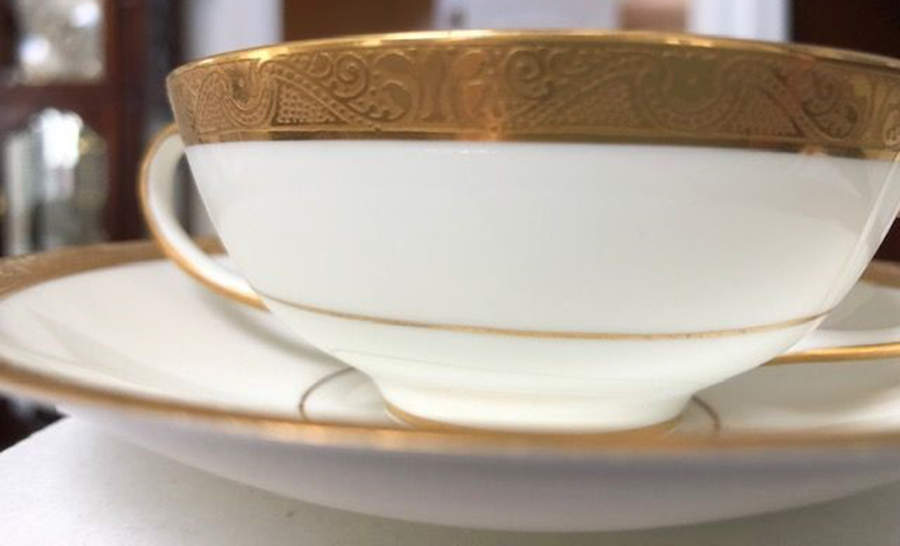 4419 Flat Bouillon Cup & Saucer by Royal Cauldon-1