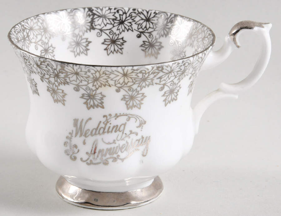 Anniversary Platinum Footed Cup by Royal Albert-1