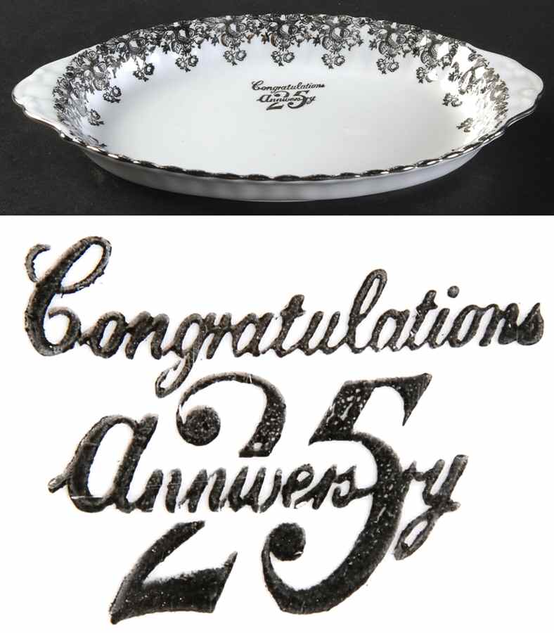 Anniversary Platinum Tray for Creamer & Sugar with Lid by Royal Albert-1