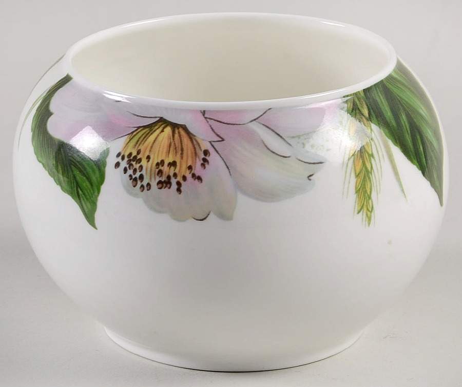 Jardin (Floral Rim) Open Sugar Bowl by Royal Stafford-1