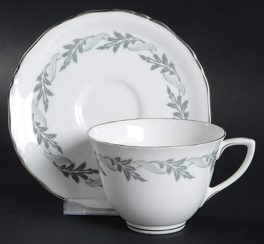Princess Anne Flat Cup & Saucer Set by Royal Worcester-1
