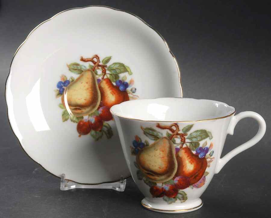 RYH2 Footed Cup & Saucer Set by Royal Halsey-1