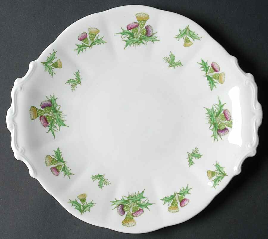 Highland Thistle Handled Cake Plate by Royal Albert-1