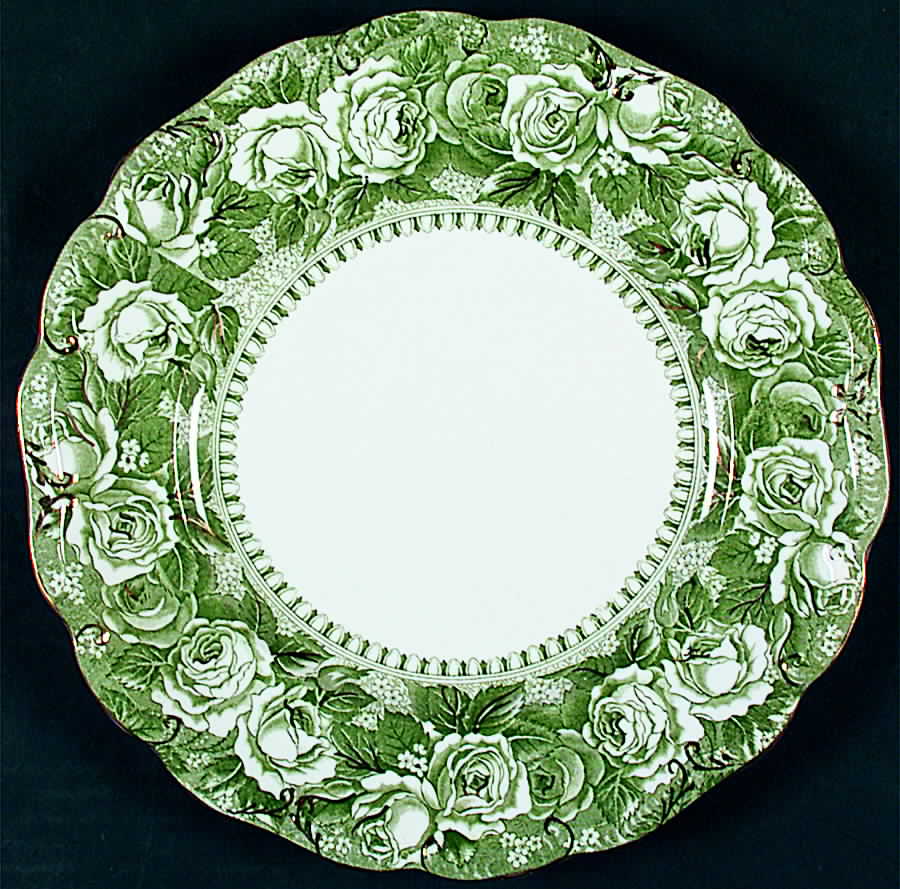 Josephine Green Dinner Plate by Ridgway (Ridgways)-1