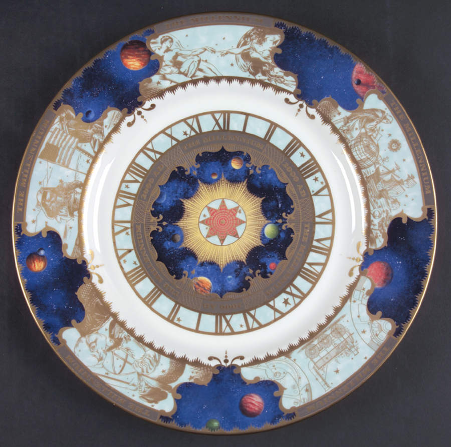 Millennium (Gold) Service Plate (Charger) by Royal Worcester-1