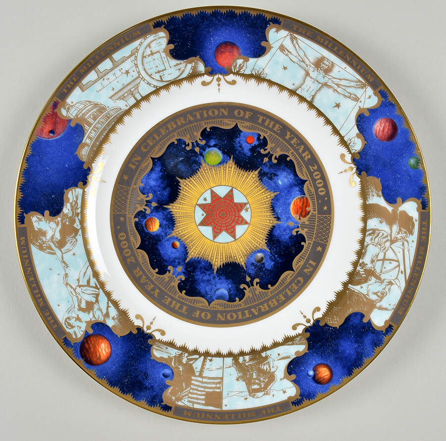 Millennium (Gold) Advertising Dinner Plate by Royal Worcester-1
