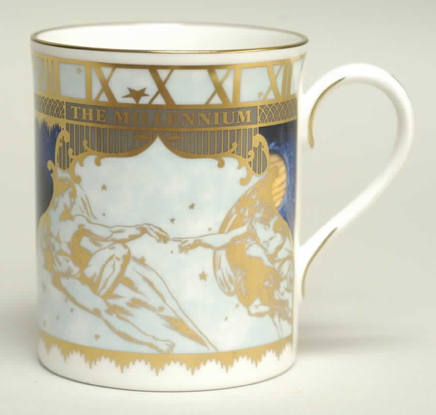 Millennium (Gold) Mug by Royal Worcester-1