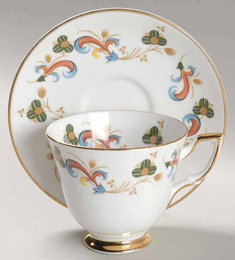 Glendalough Footed Cup & Saucer Set by Royal Tara-1