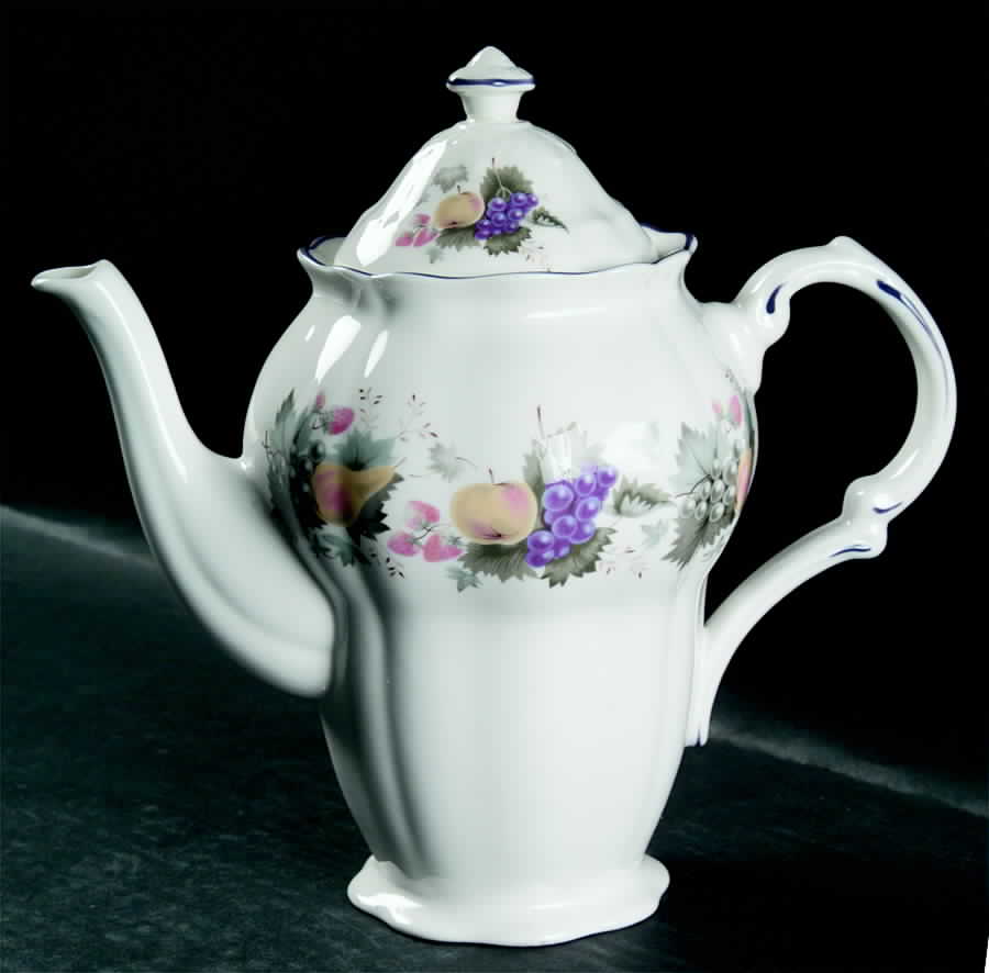 Ravenna (Purple Trim) Coffee Pot & Lid by Royal Doulton-1