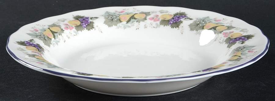 Ravenna (Purple Trim) Rim Soup Bowl by Royal Doulton-1