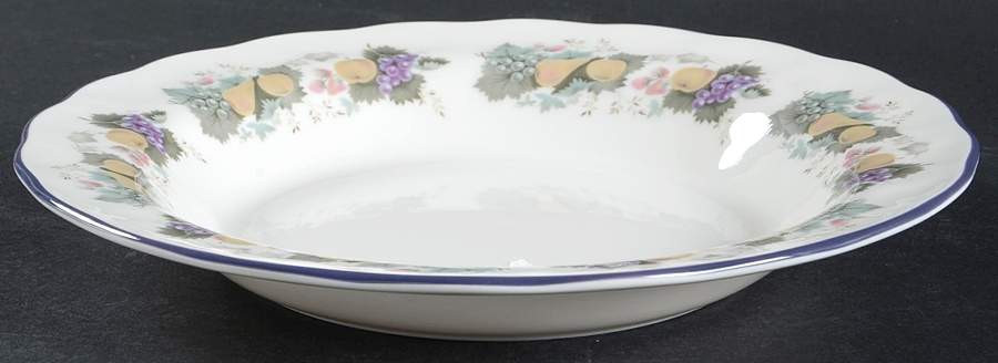 Ravenna (Purple Trim) Rim Soup Bowl by Royal Doulton-1
