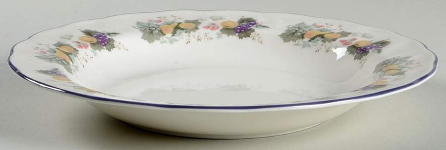 Ravenna (Purple Trim) Large Rim Soup Bowl by Royal Doulton-1