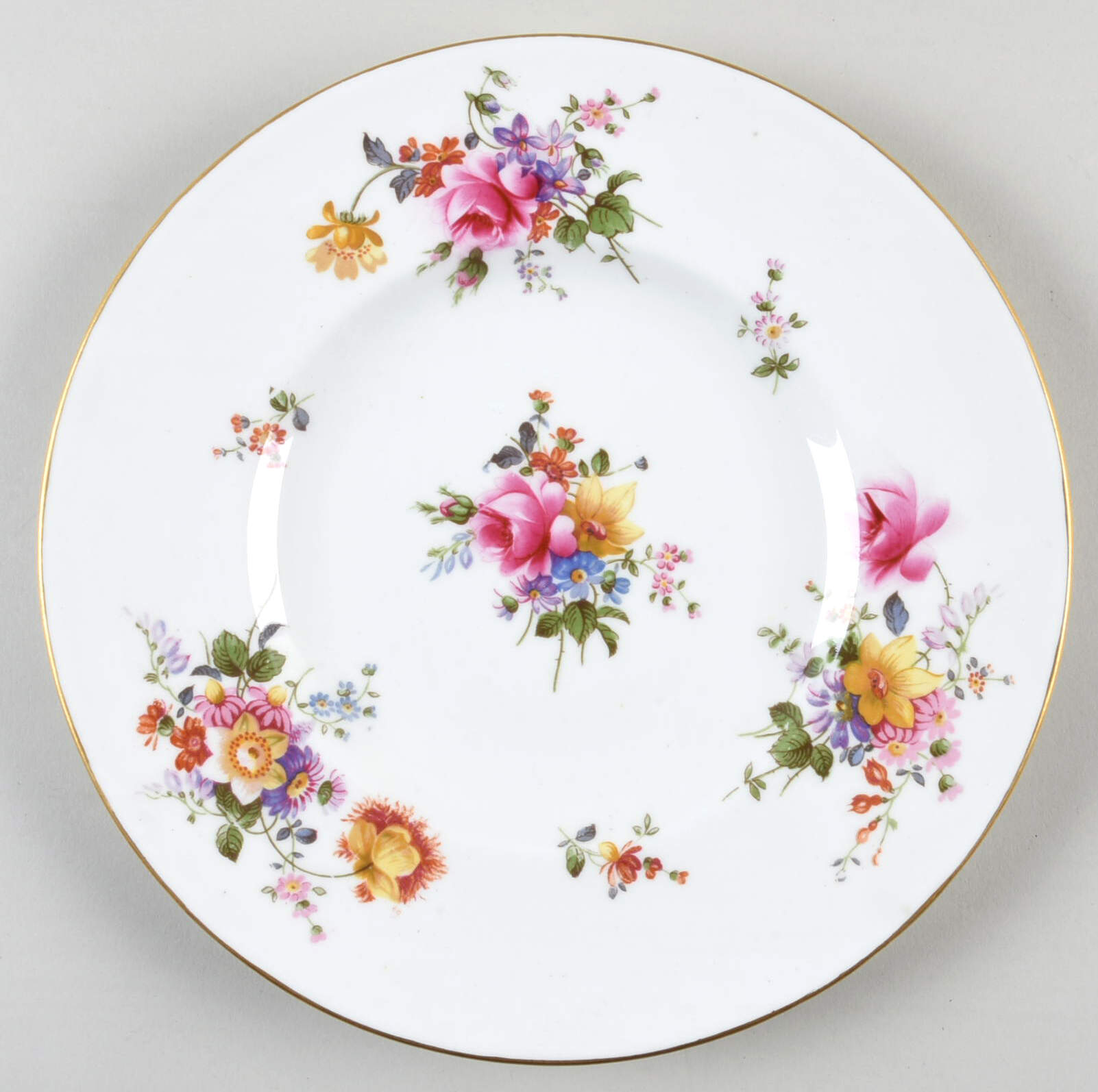 Posie Salad Plate by Royal Crown Derby-1