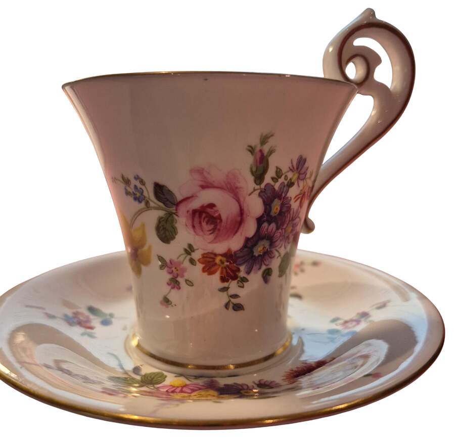 Posie Flat Cup & Saucer Set by Royal Crown Derby-1