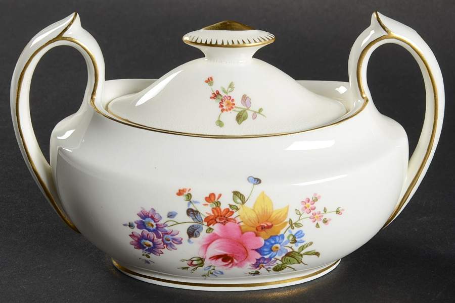 Posie Sugar Bowl & Lid by Royal Crown Derby-1