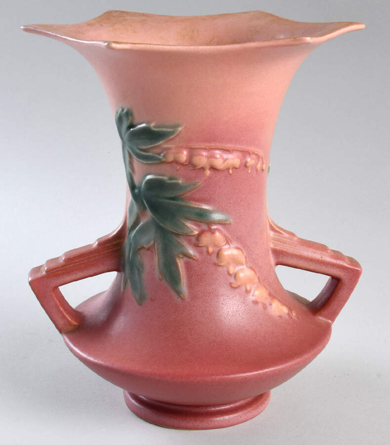 Bleeding Heart Pink 8" Flared Vase by Roseville-1