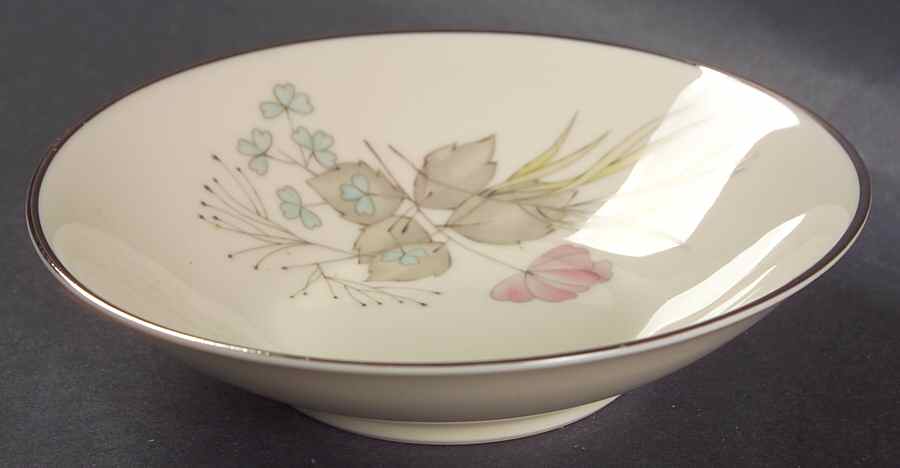 Parisian Spring Ivory (Platinum Trim) Fruit/Dessert (Sauce) Bowl by Rosenthal - Continental-1